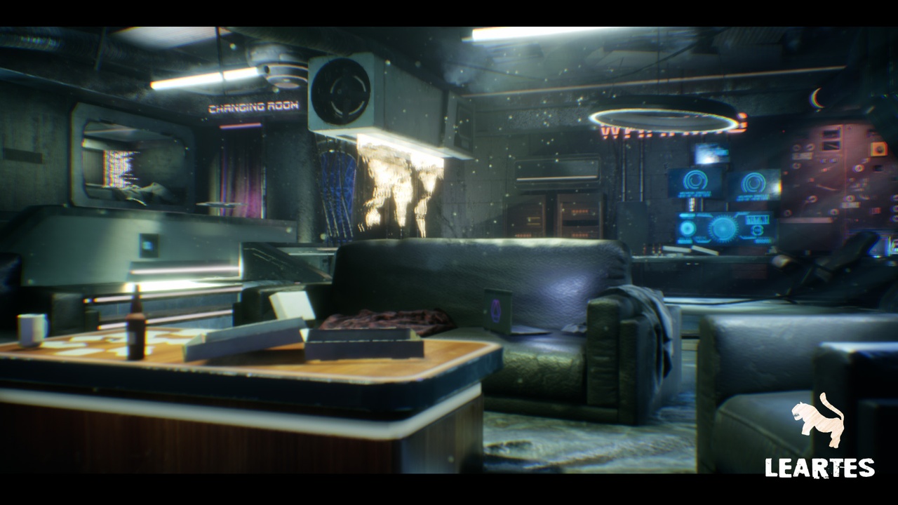 CyberPunk / Sci - Fi Apartment Interior Environment Kitbash