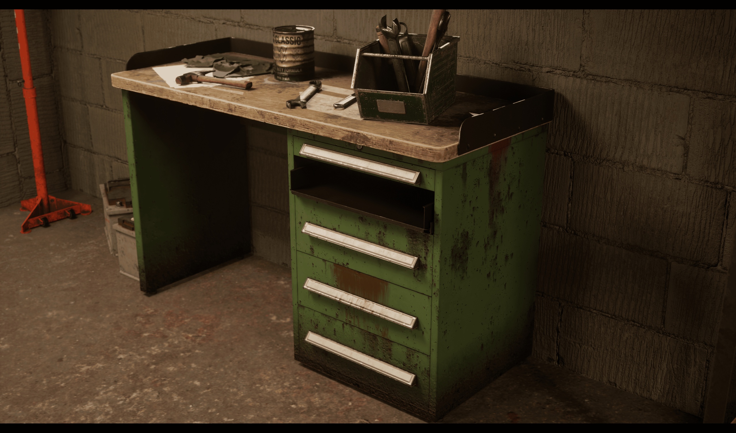 Media 1 for listing Interactive Industrial Metal Workbench (2 Skins) - Game Ready