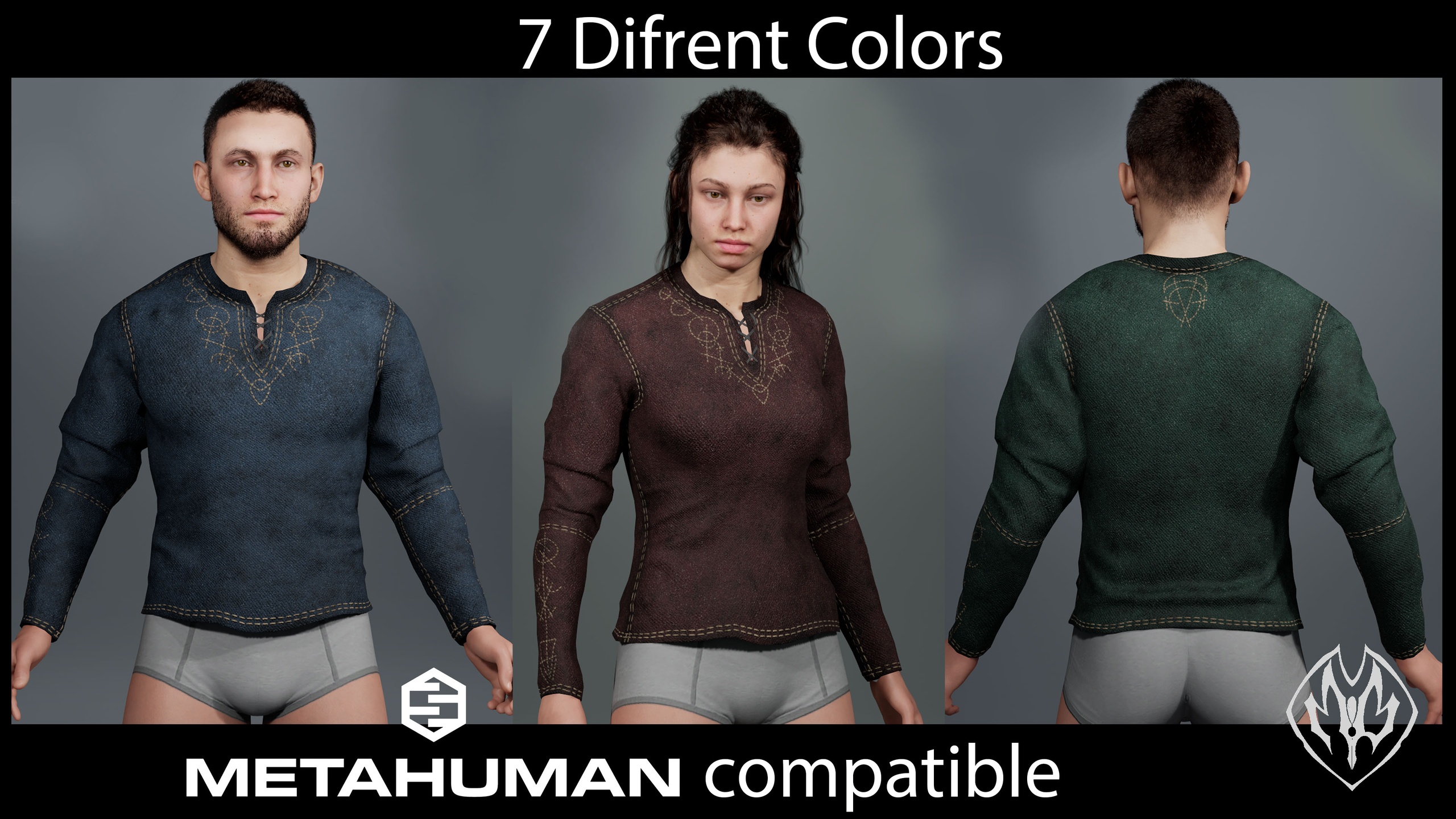 Media 1 for listing Medieval Mage Shirt Male/Female