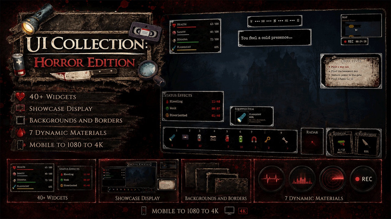 Media 1 for listing HUD & UI Elements: Horror Edition
