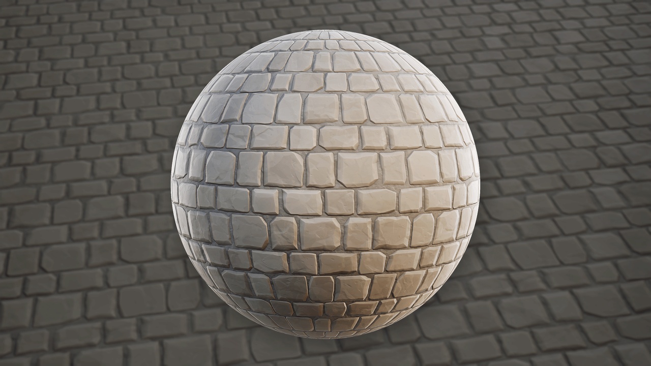Media 1 for listing Stylized Stone Wall 04A - Material