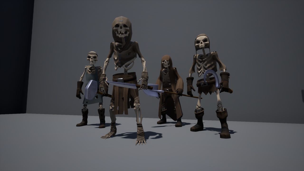 Media 1 for listing Stylized Modular Skeletons (Villagers)