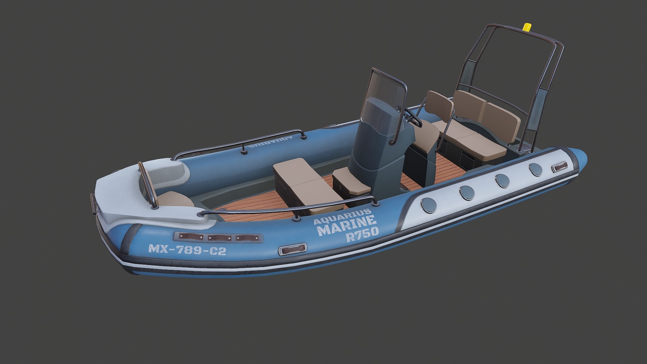 Media 1 for listing Rigid Hulled Inflatable Boat RHIB Low-poly PBR