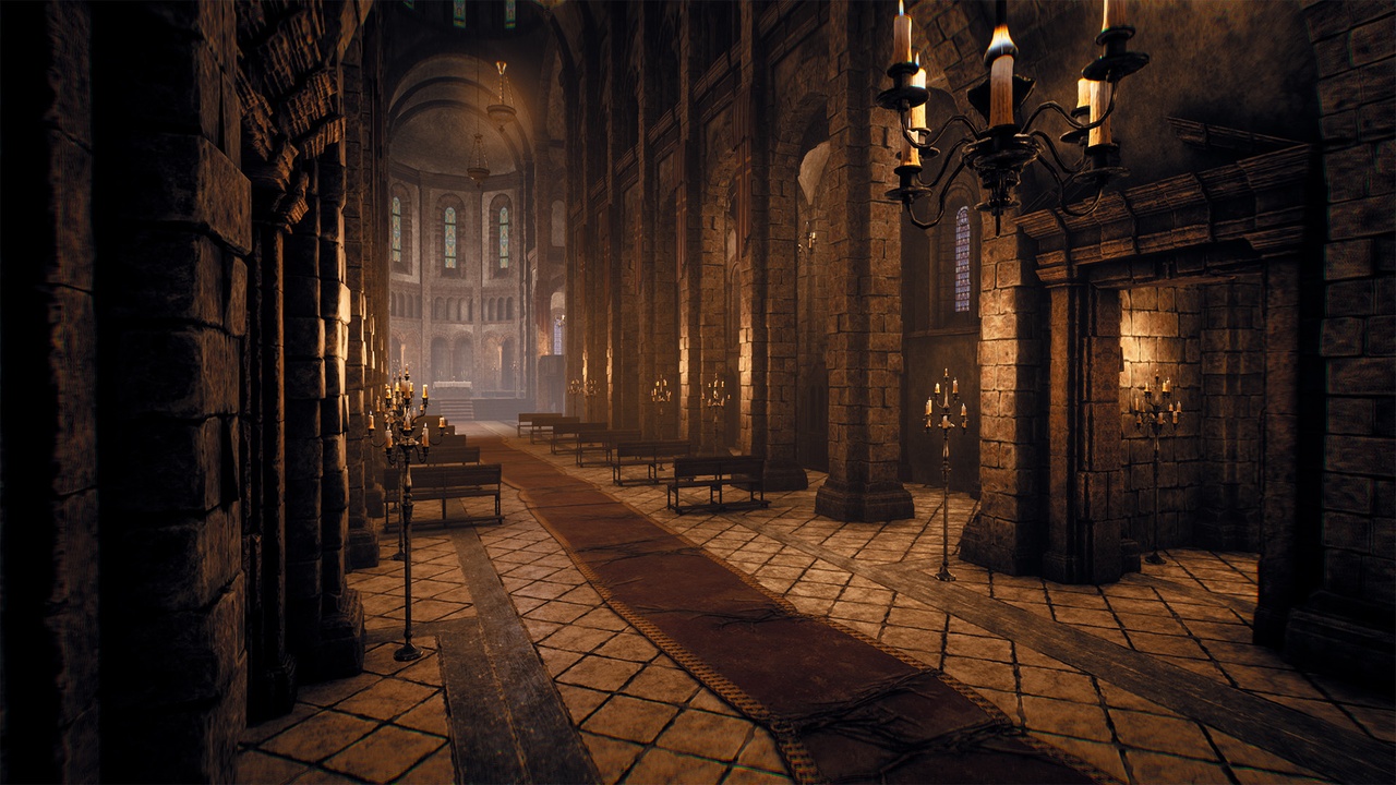 Modular Romanesque Cathedral Interior 제품 등록을 위한 미디어 1개