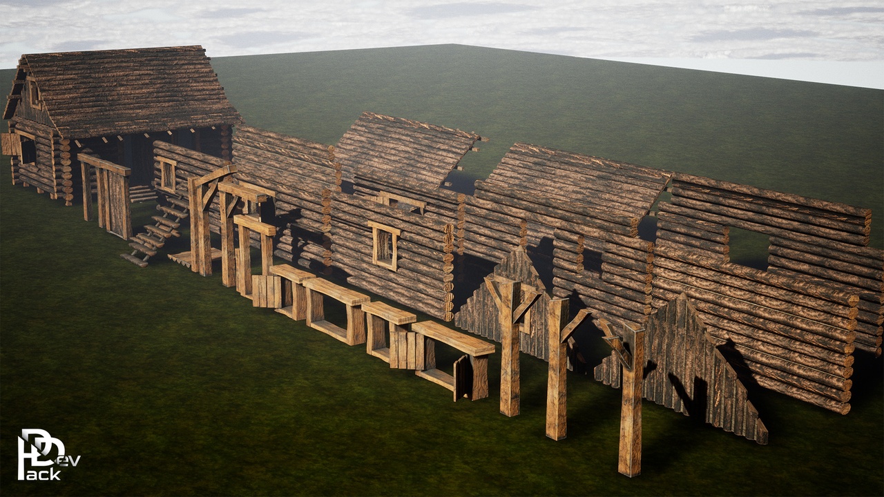 Modular Wood House / 30 Assets | Fab