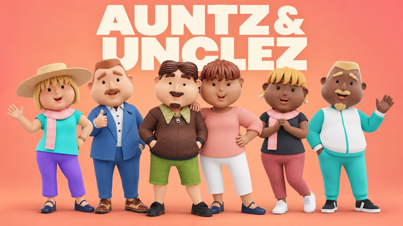 Media 1 for listing Auntz & Unclez - Rigged Modular Male & Female Cartoon Character Pack