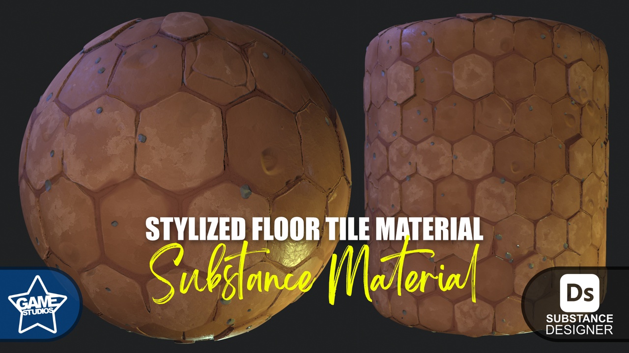 Media 1 for listing Stylized Floor Tiles Material 04