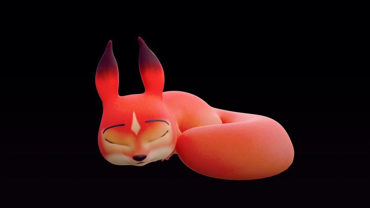 Squirrel - A stylized rigged animal for Blender Low-poly 3D model ilanı için 1. medya