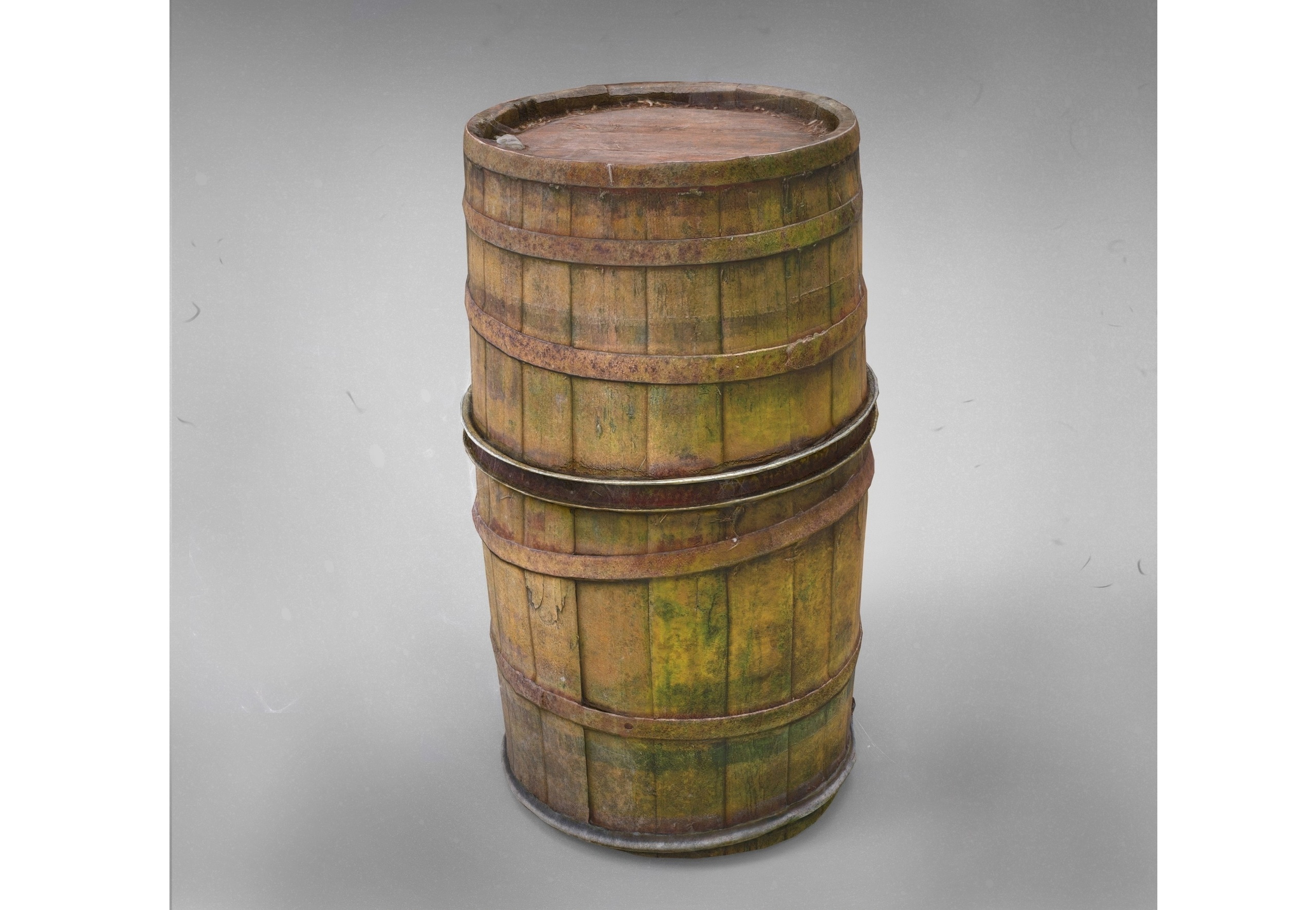 Media 1 for listing Rusty tall damaged barrel photoscanned 4k