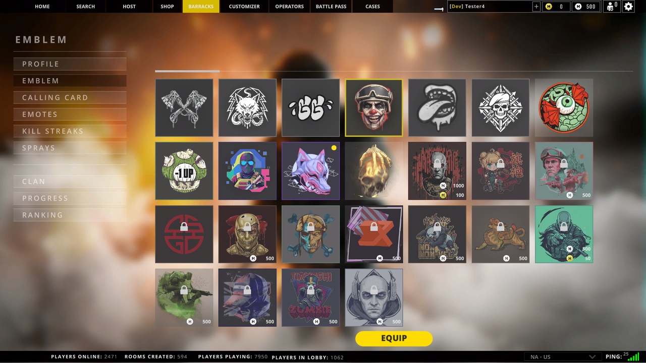 Media 1 for listing Emblems and Calling Cards - MFPS Addon
