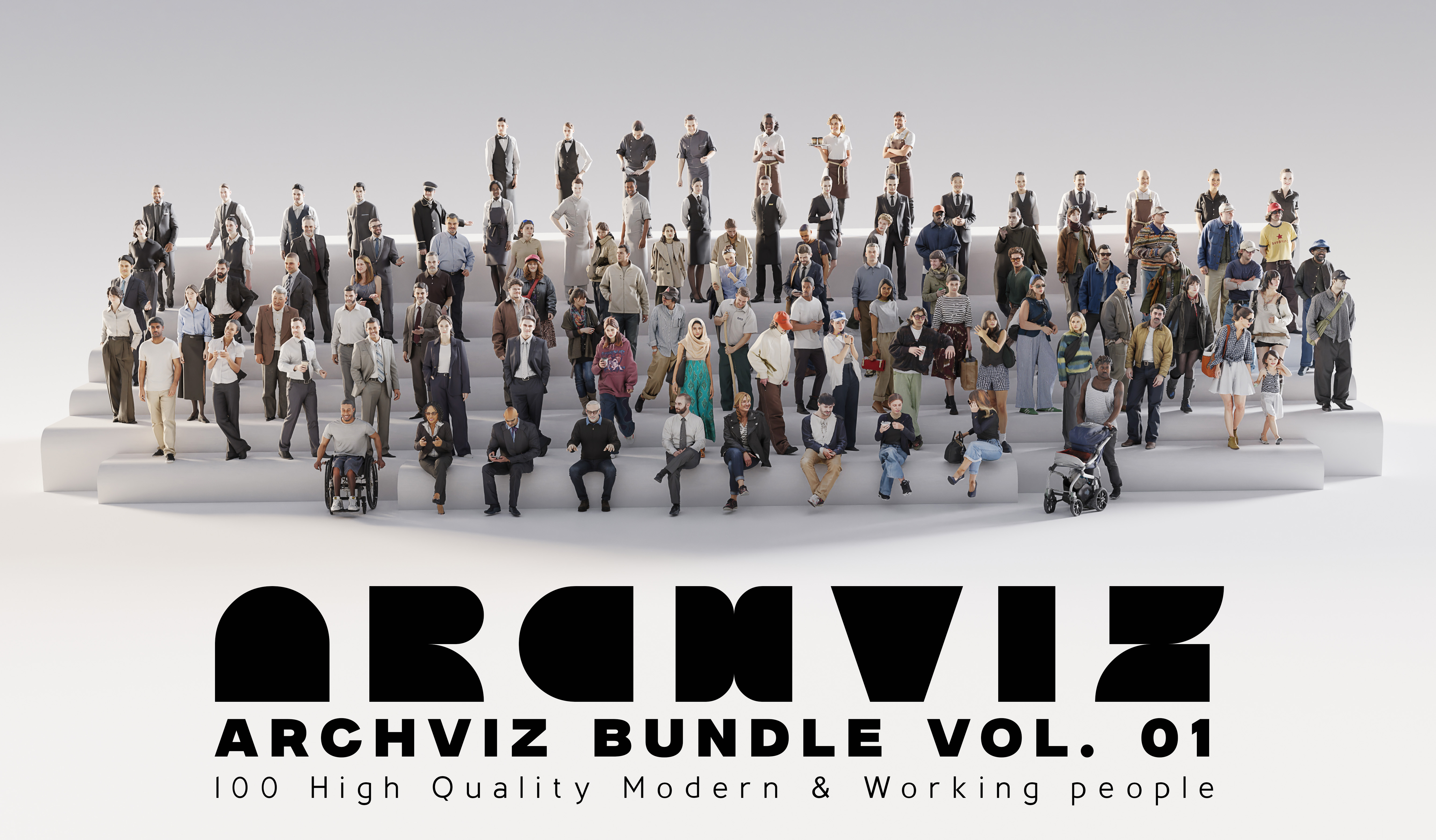 ArchViz People — Archviz Bundle Vol. 01 | 100 Professional Character ...