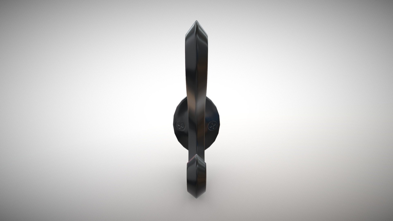 Media 1 for listing Coat Wall Hook - Black Metal