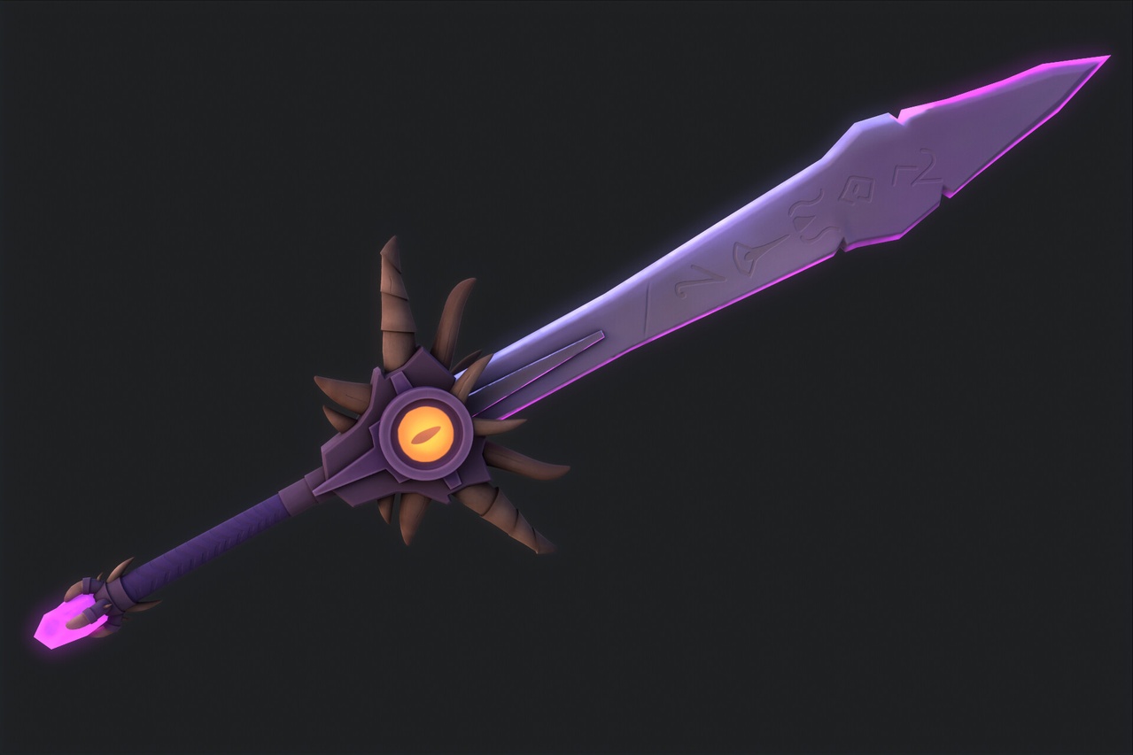 Media 1 for listing Stylized Handpainted Sword