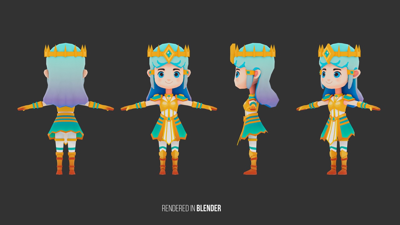 Cartoon Princess Stylized Stickman Character 제품 등록을 위한 미디어 1개