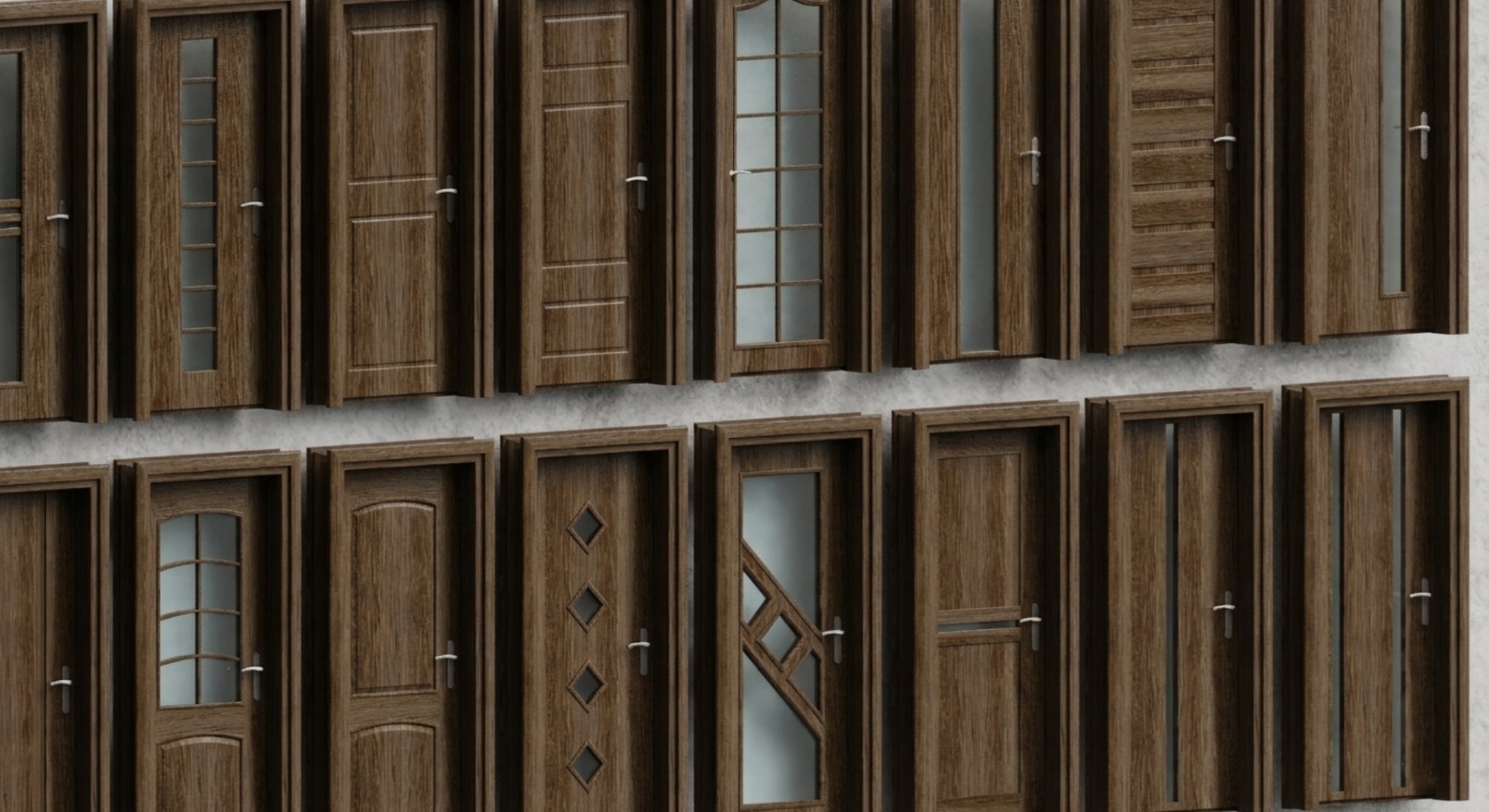 Media 1 for listing Wooden Interior Doors Collection – Modern & Classic Door Set with Frames (Ready)