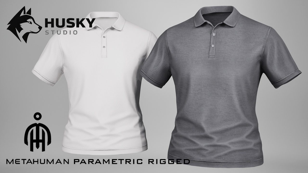Media 1 for listing Polo Shirt - 62 - Metahuman - Parametric outfit
