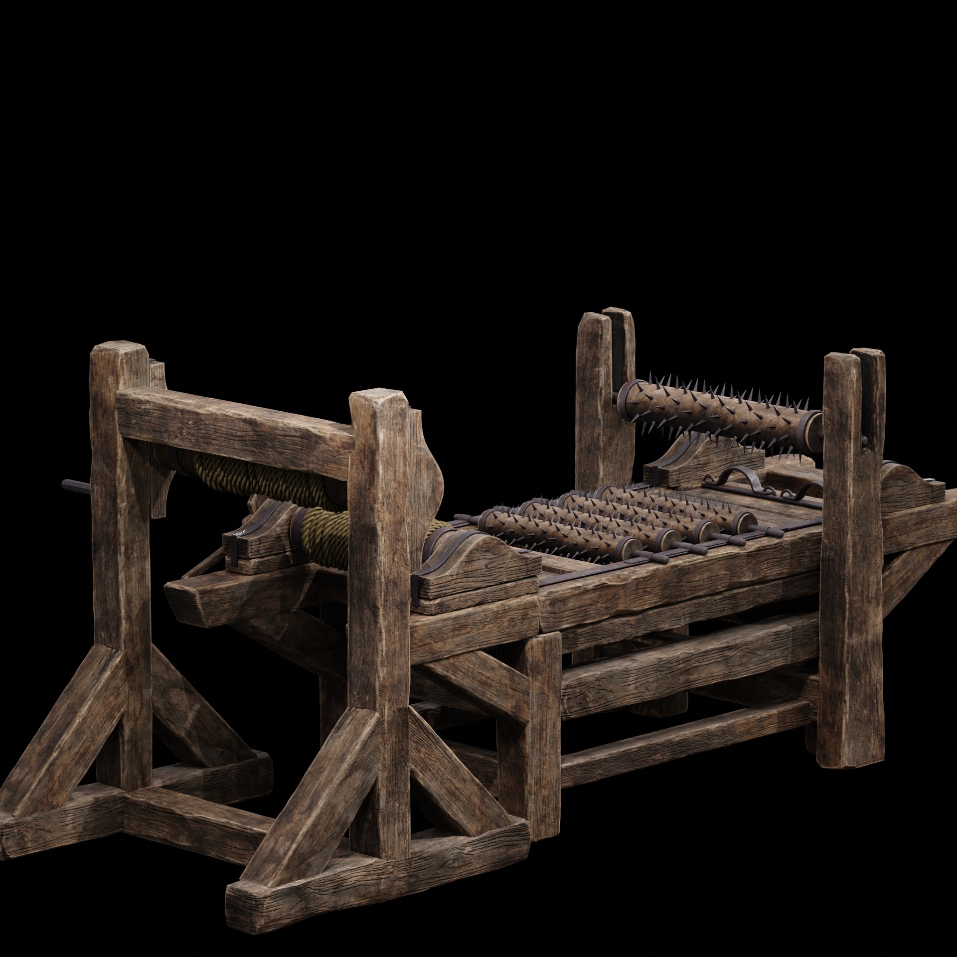 NANITE MODULAR TORTURE RACK - 5-PIECE MEDIEVAL DEVICE PACK - REAL TIME NEXT-GEN 제품 등록을 위한 미디어 1개