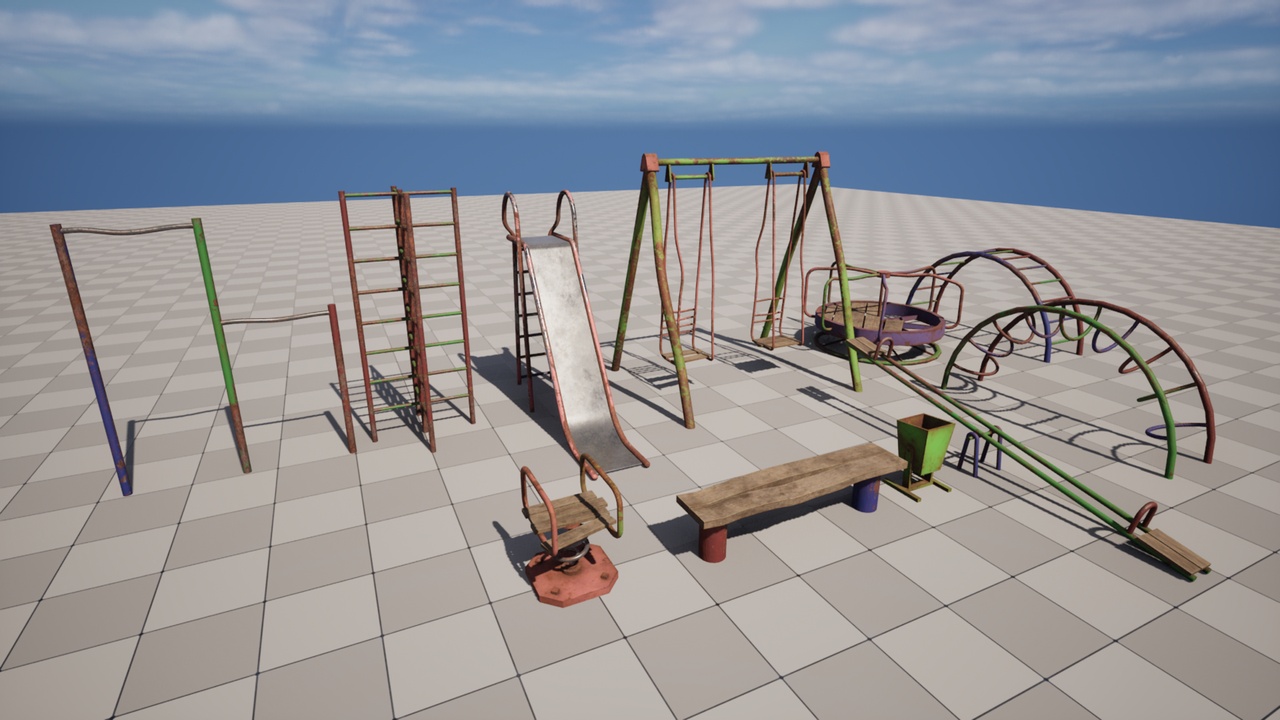 Abandoned Playground Pack 2 | Fab