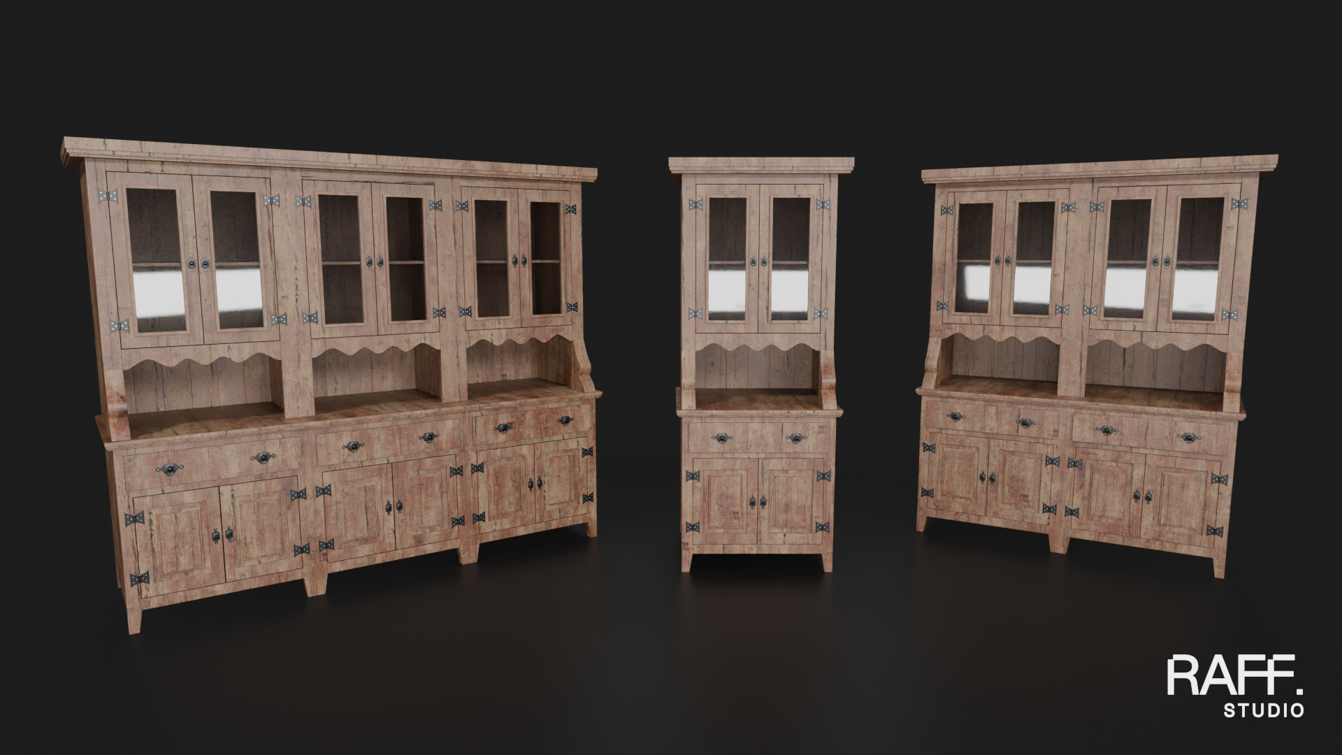 Fab File Storage Rustic Large Cabinet Pack - Wooden Storage Furniture | Fab