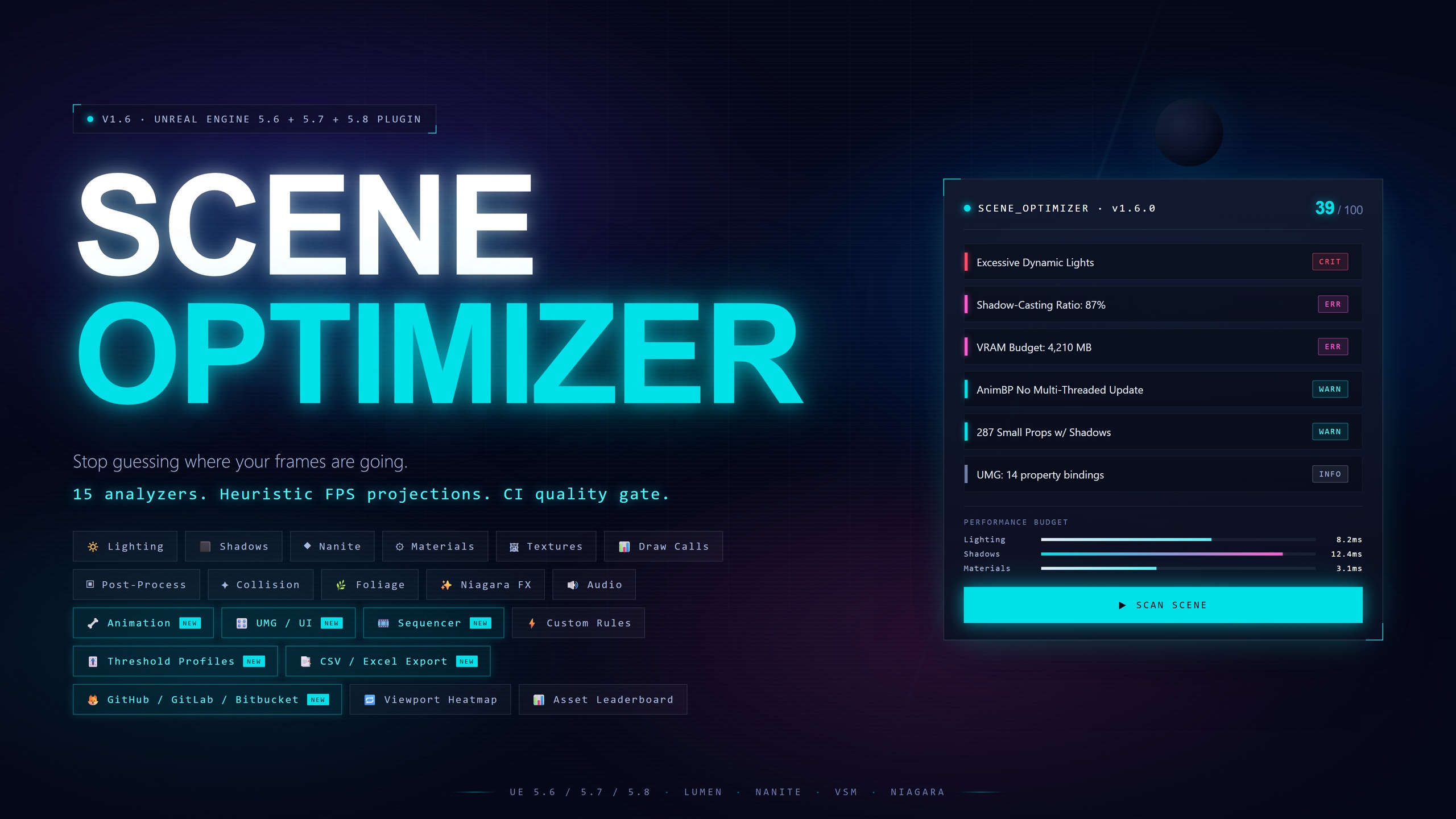 Media 1 for listing Scene Optimizer