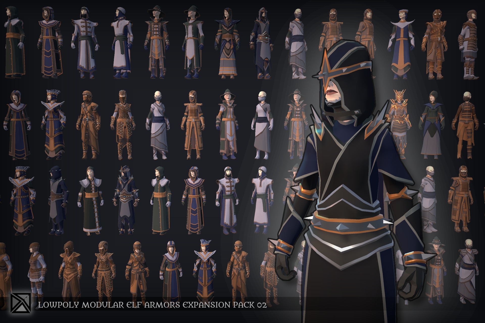 商品 Lowpoly Elves Modular Armors Ex2 - MEDIEVAL FANTASY SERIES 的媒体 1