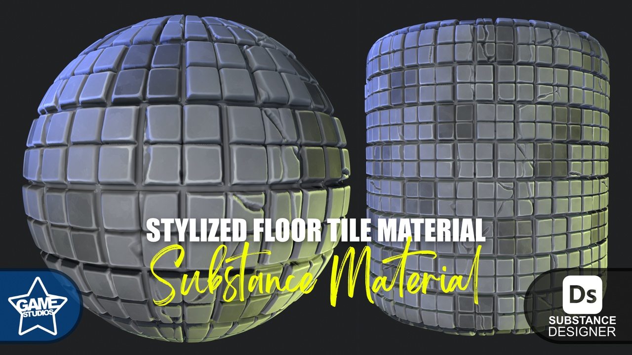 Media 1 for listing Stylized Floor Tiles Material 05