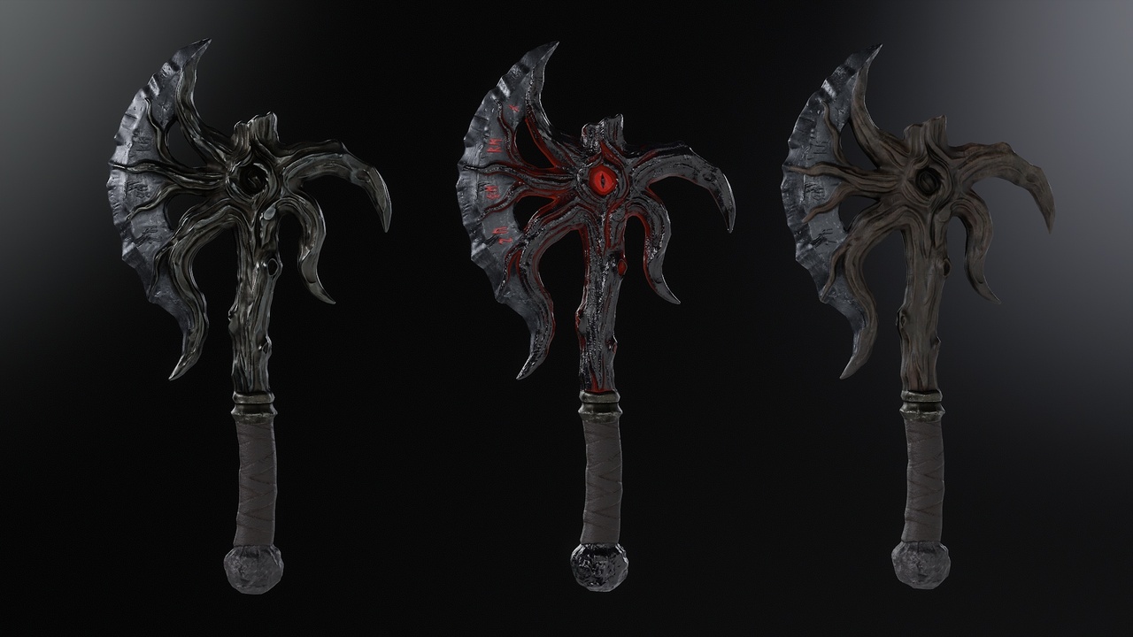 Media 1 for listing Blightwood Watcher Axe | Dark Fantasy Battle axe