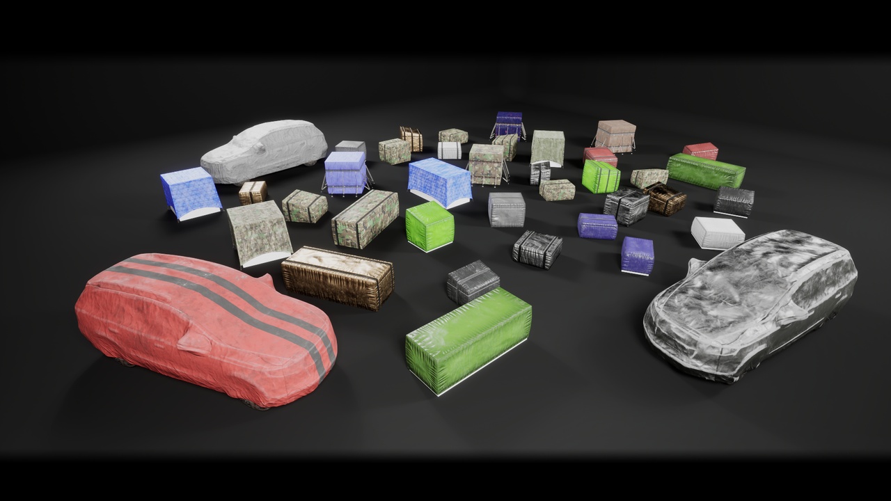 出品Covers Tarps Pack B (Animated,Vertex animation)のメディア1