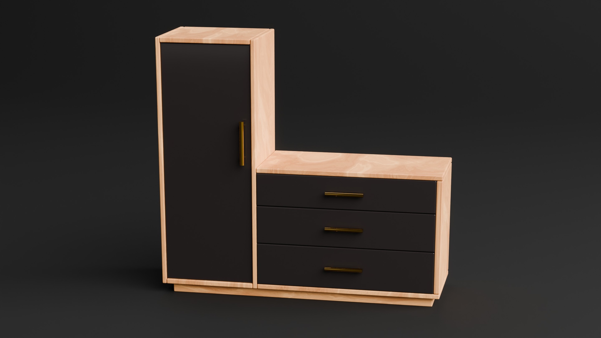 Media 1 for listing Modern Wardrobe Cabinet with Drawer Unit