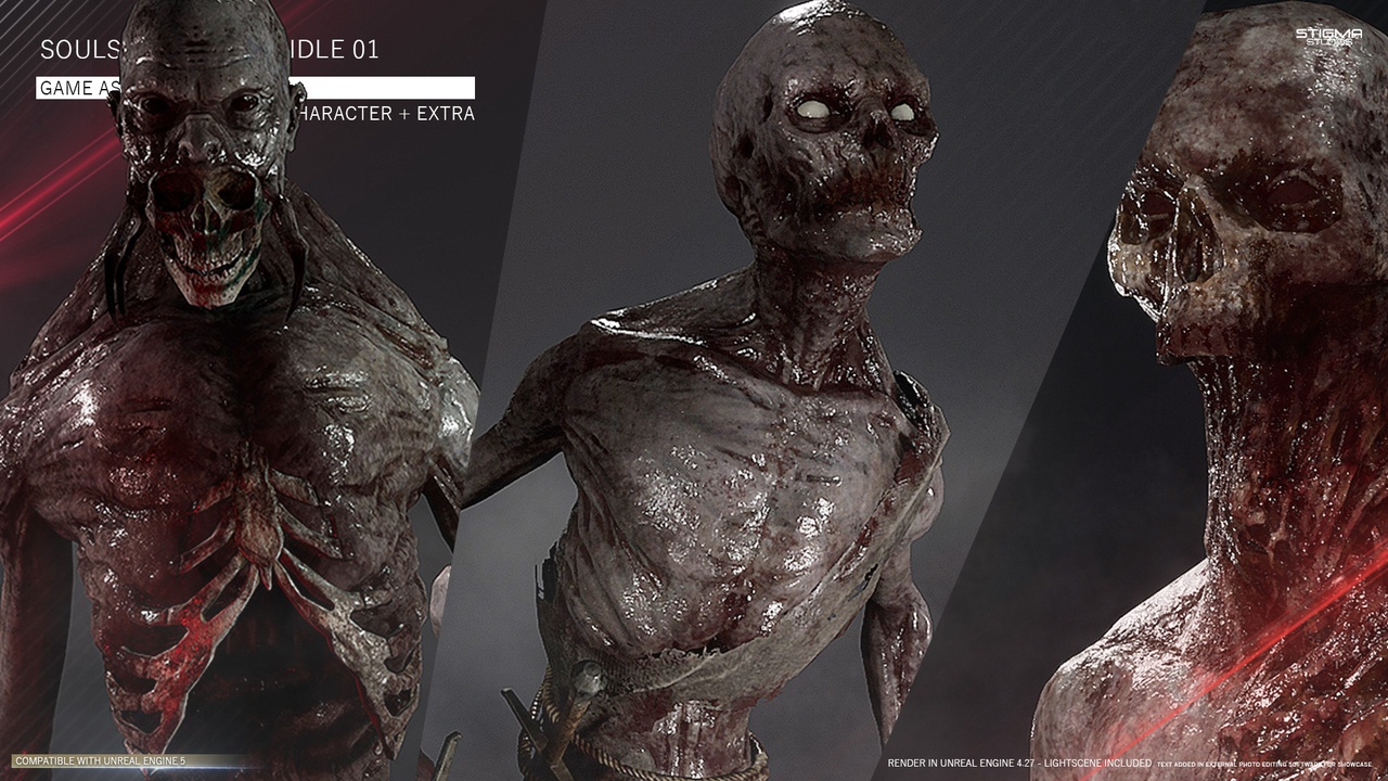 Media 1 for listing Souls Undead Mega Bundle 01 - Game Assets + Extra | STIGMA STUDIOS
