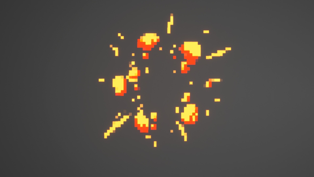 Mídia 1 do anúncio PixelBoom -2D Keyframe Animated Pixel Explosions FX