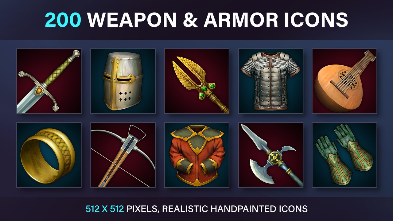 Media 1 for listing Weapon Armor and Equipment Icons