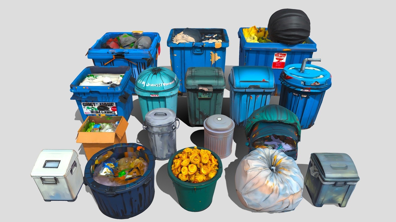Media 1 for listing Trash Can Package 02