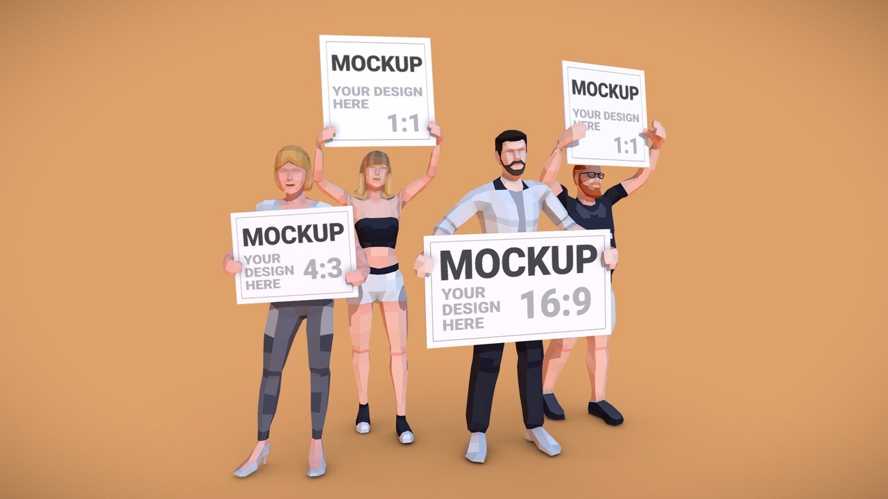 Media 1 for listing People Protesting Mockup Free Sample
