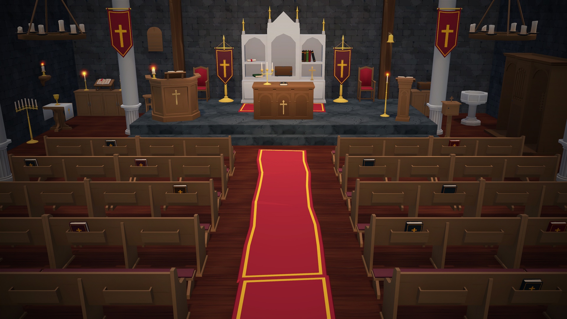 Media 1 for listing Low Poly Church Interior Pack