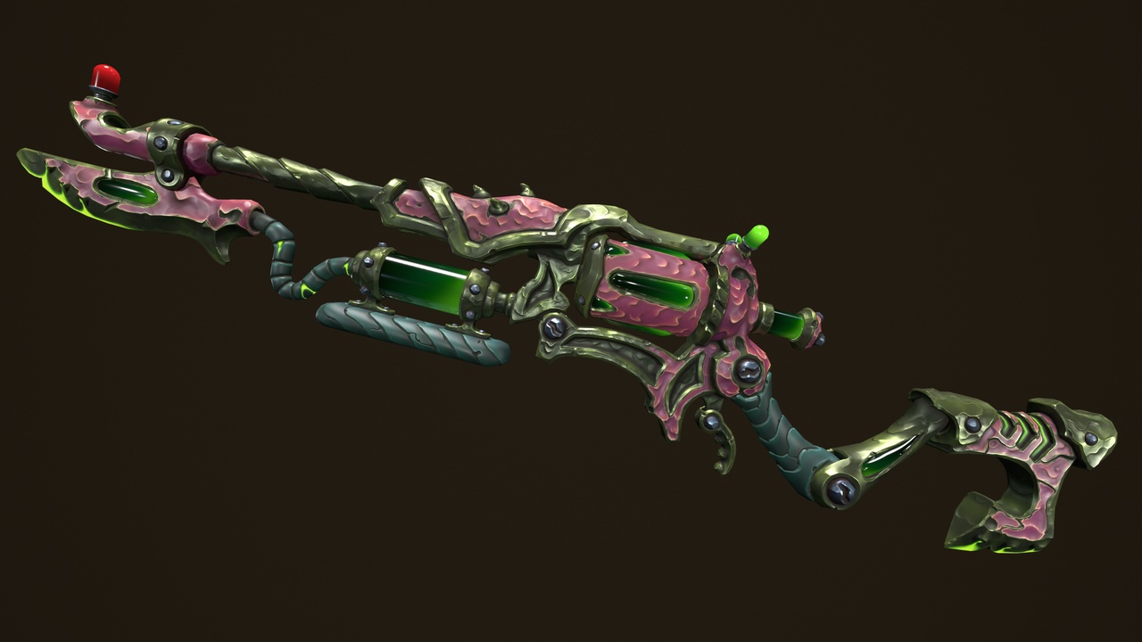 Media 1 for listing Modular stylized toxic rifle shotgun revolver axe knife