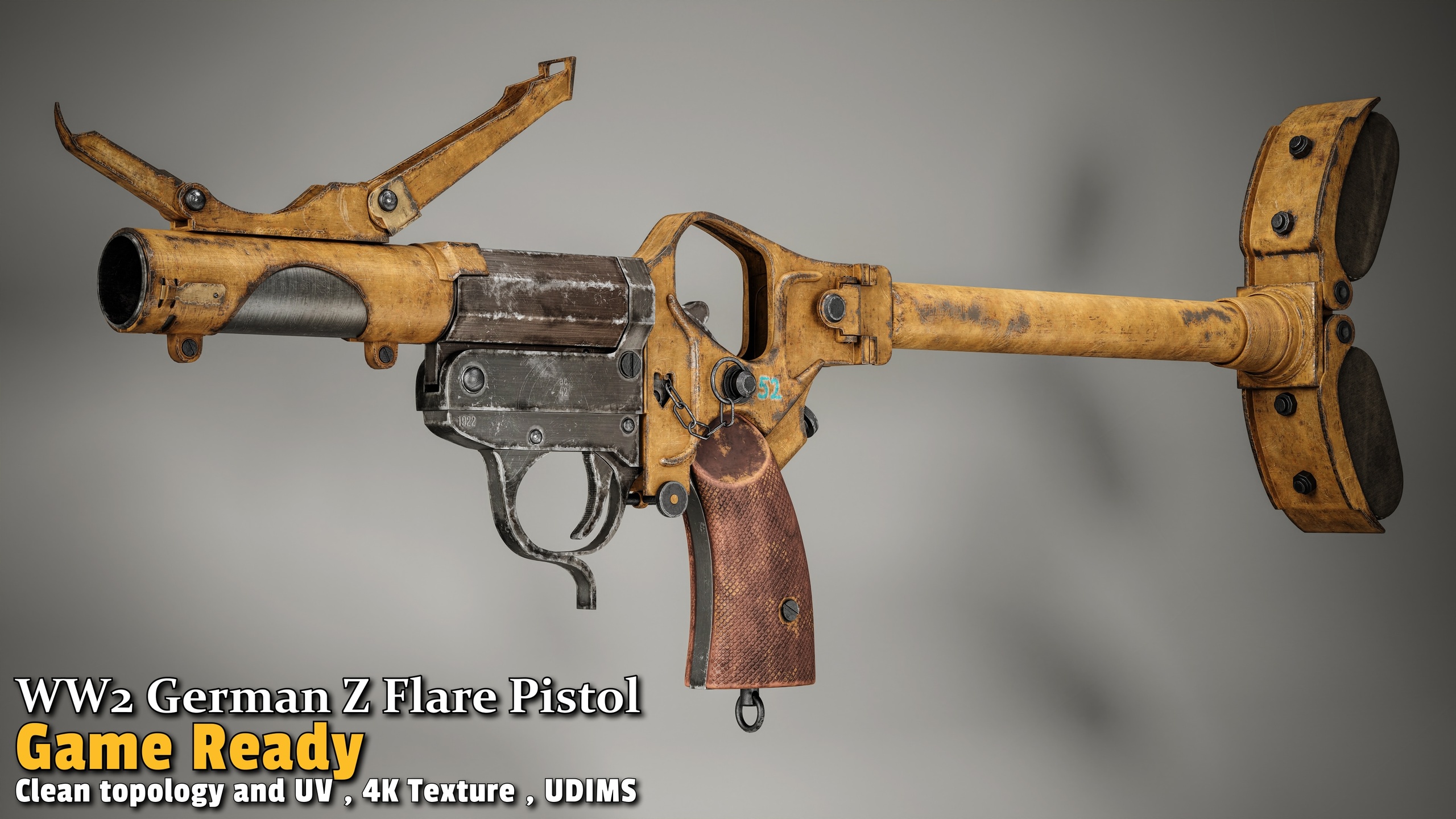 Media 1 for listing WW2 German Z Flare Pistol-Game-Ready