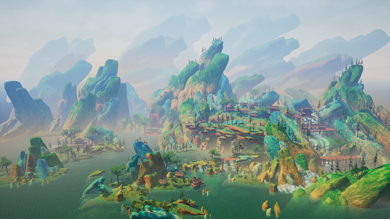 Media 1 for listing Stylized Green mountains and waters - A Thousand Li of Rivers and Mountains