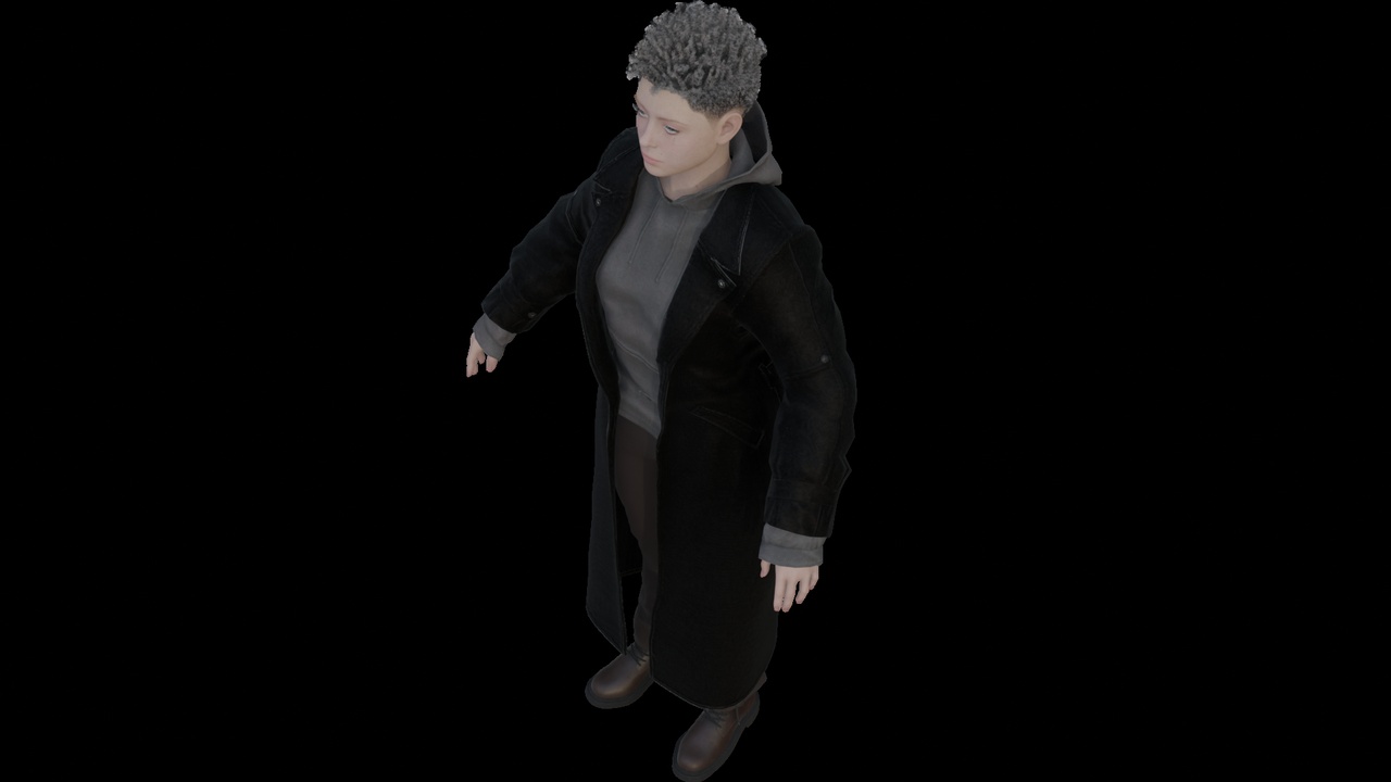 Media 1 for listing Urban Character in Black Long Coat