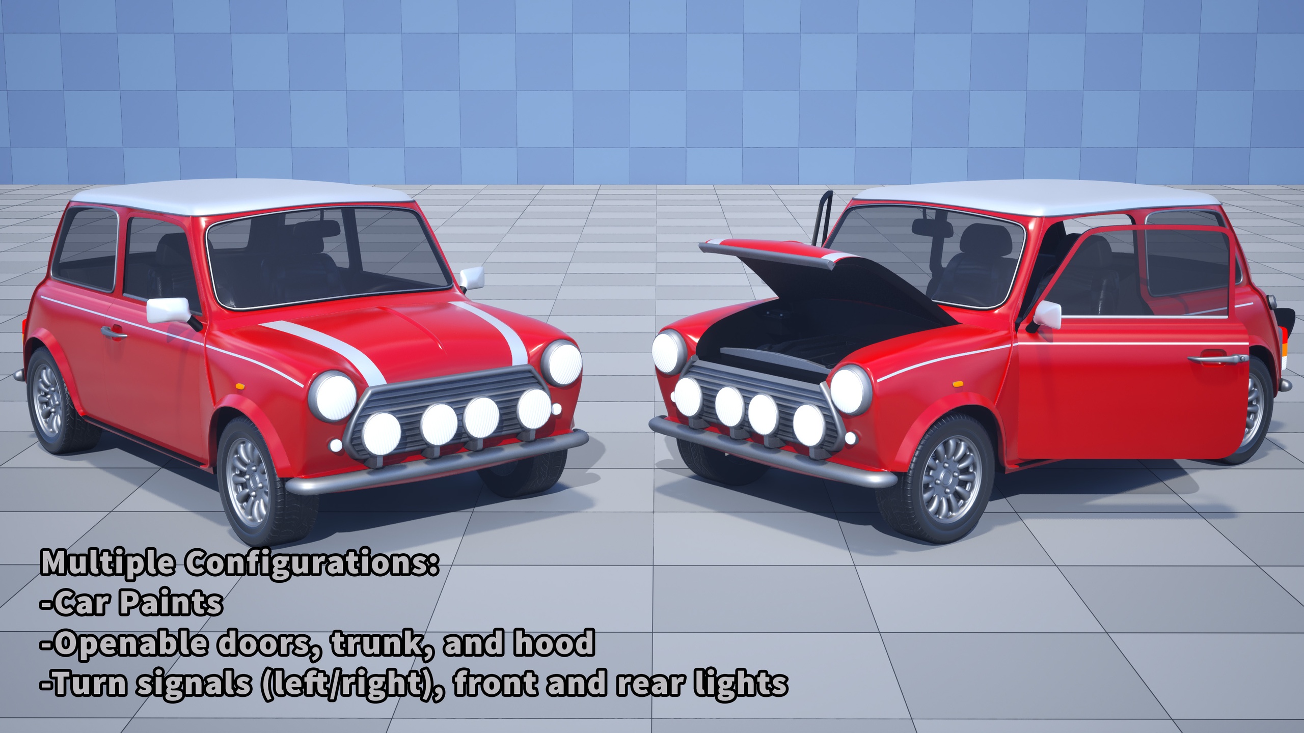 Media 1 for listing Stylized Drivable Vehicles - Compact Car "Sheldon"