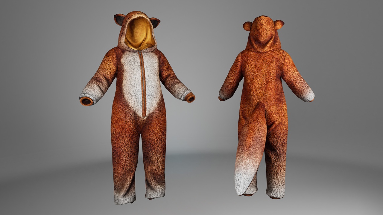 Media 1 for listing Fox Onesie – MetaHuman Outfit | UE5
