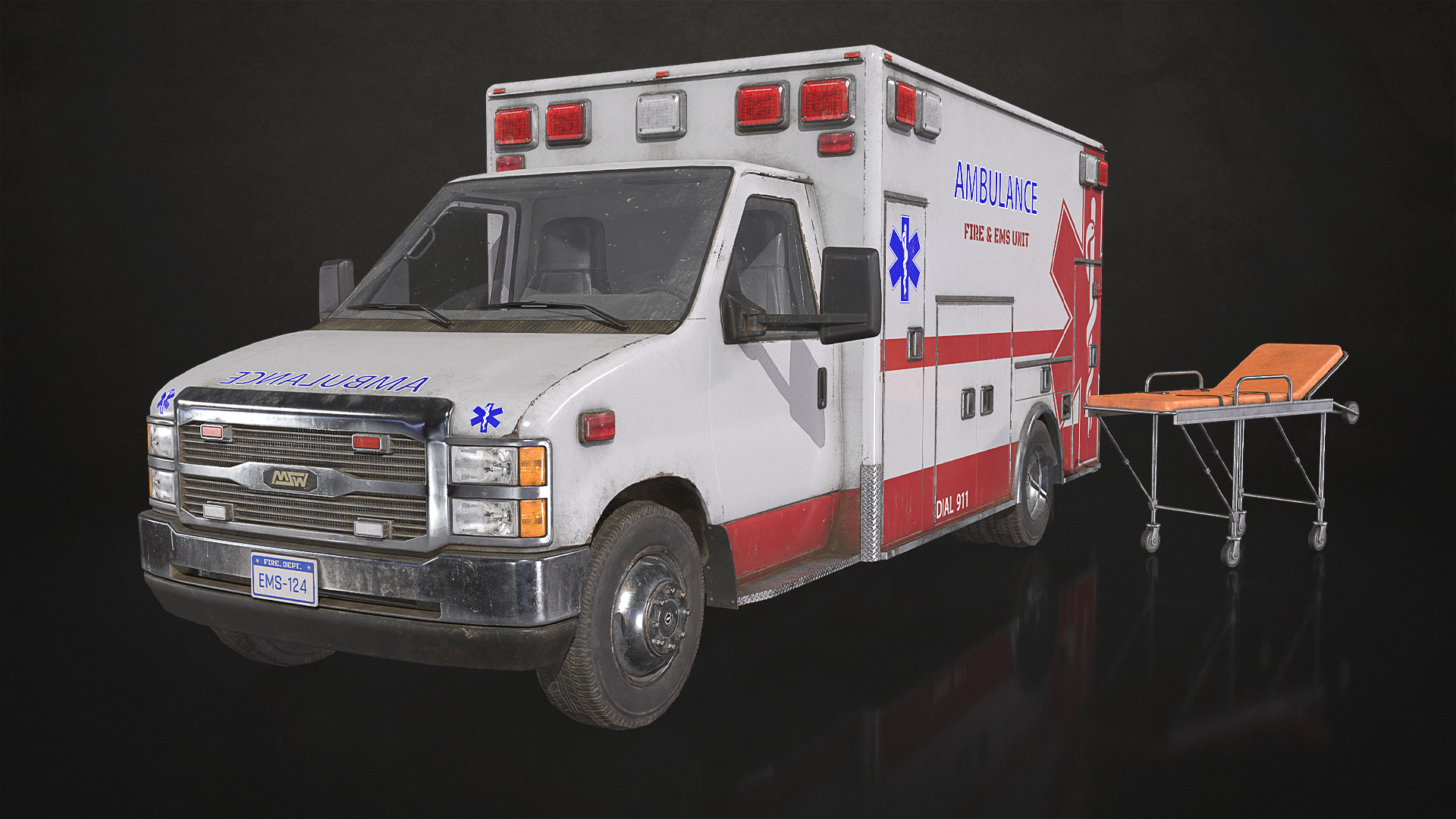 Ambulance Type 3 - Low Poly | Fab
