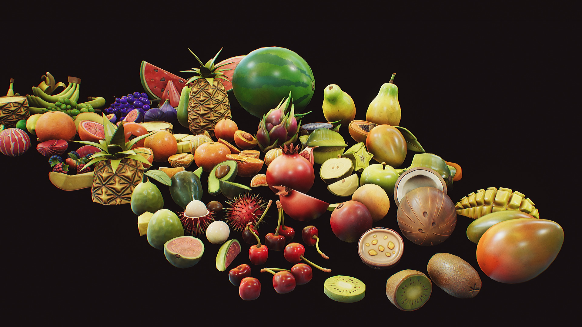 Stylized Fruits Pack 01 | Fab
