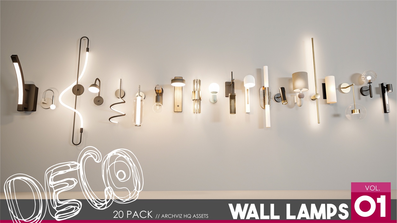 Wall Lamps 1 제품 등록을 위한 미디어 1개