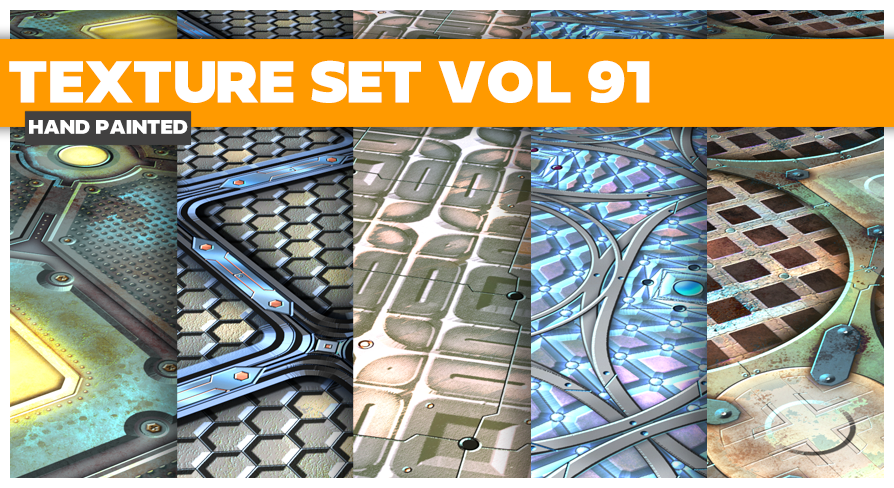 Sci-fi Vol.91 - Stylized Game Textures | Fab