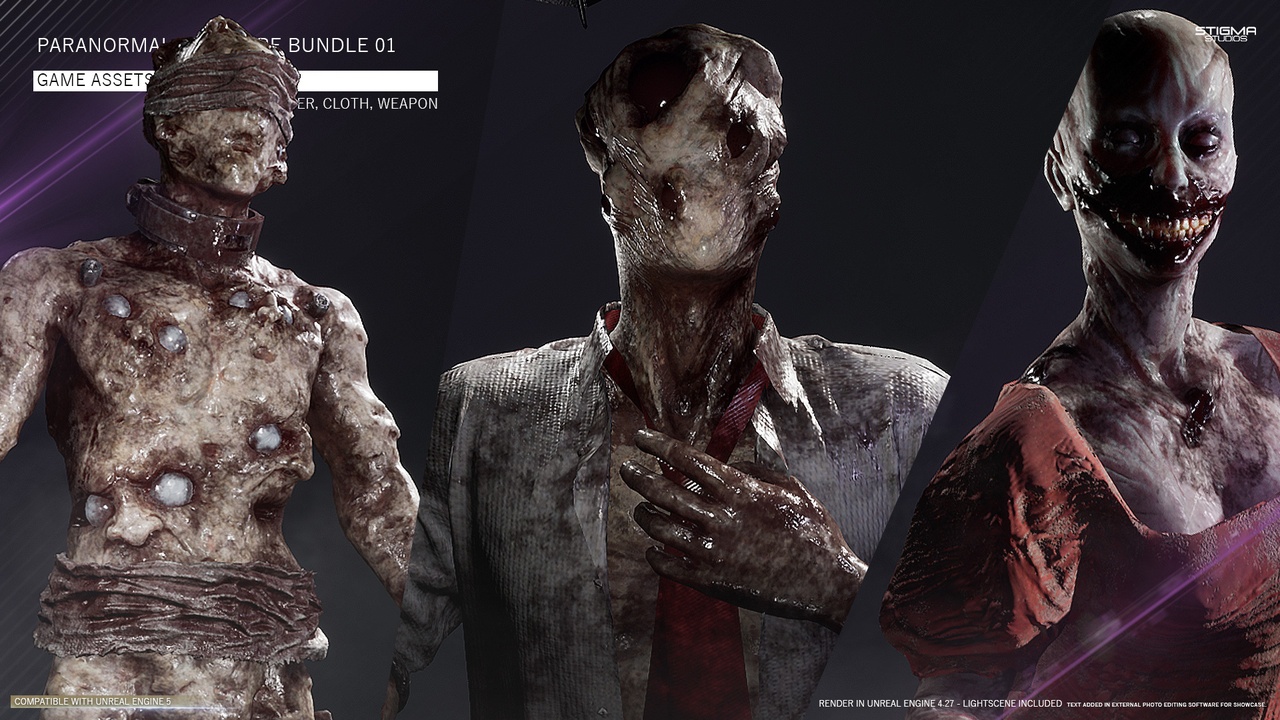 Media 1 for listing Paranormal Creature Bundle 01 - Game Assets + Extra | STIGMA STUDIOS
