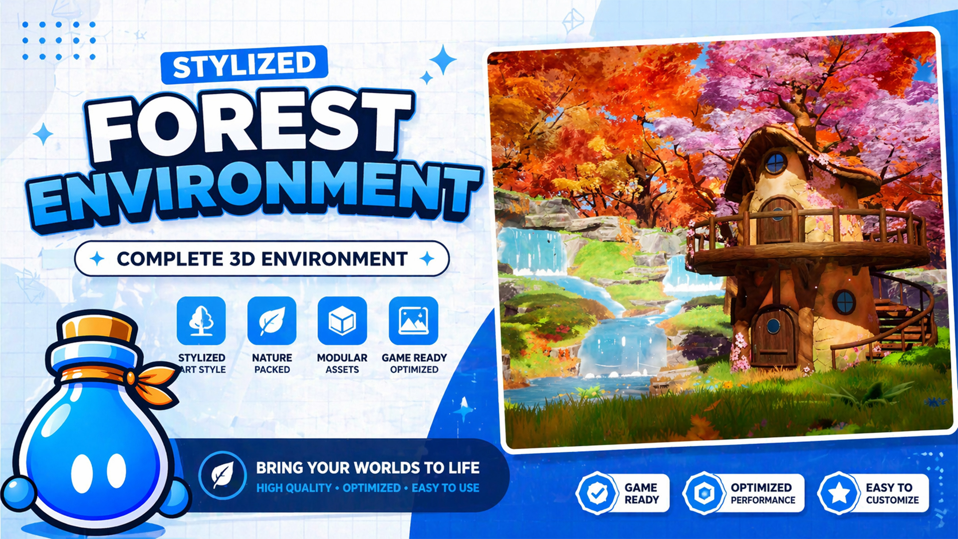 Stylized Forest Oasis Environment Pack | Fab