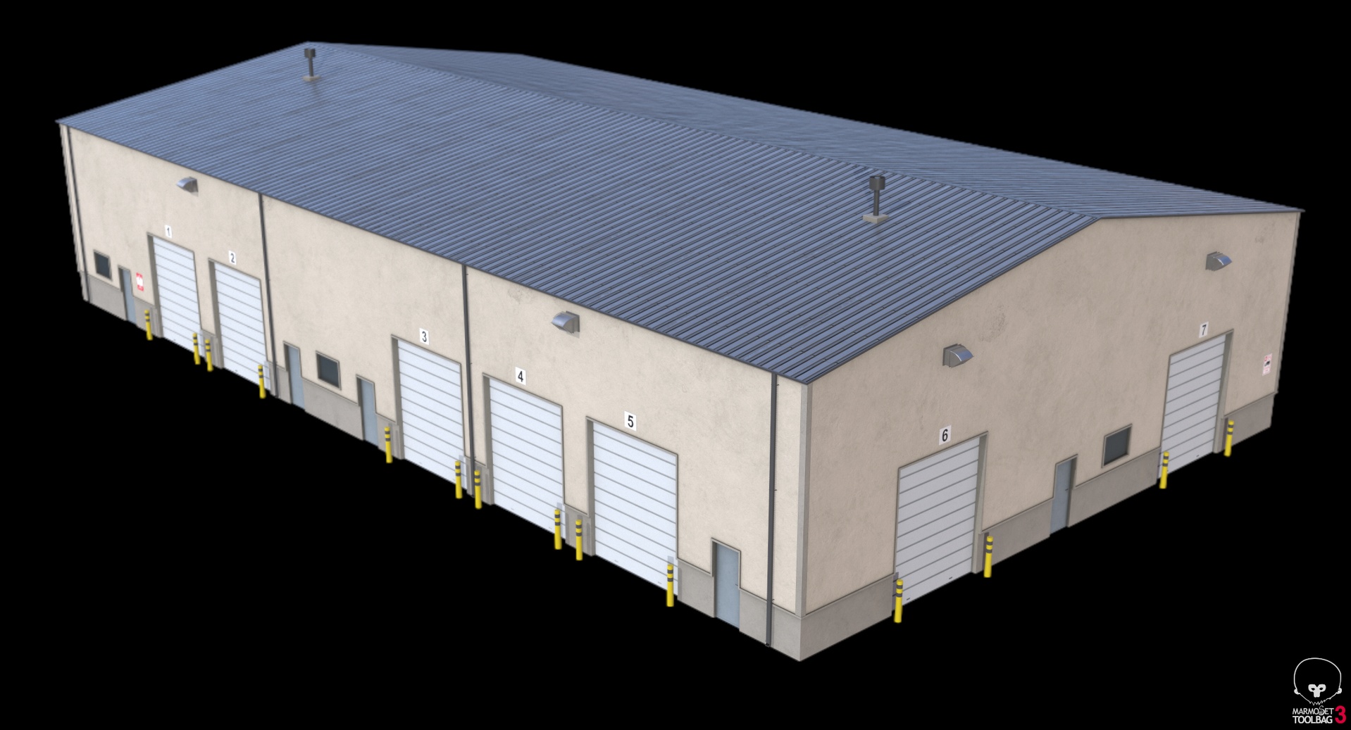 Media 1 for listing Concrete Warehouse Building PBR