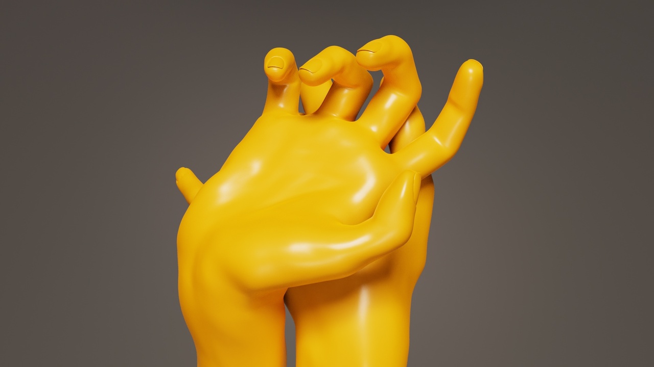 Hand Rlaxed Leaning Back to Back Relaxed Realistic Hand | Fab