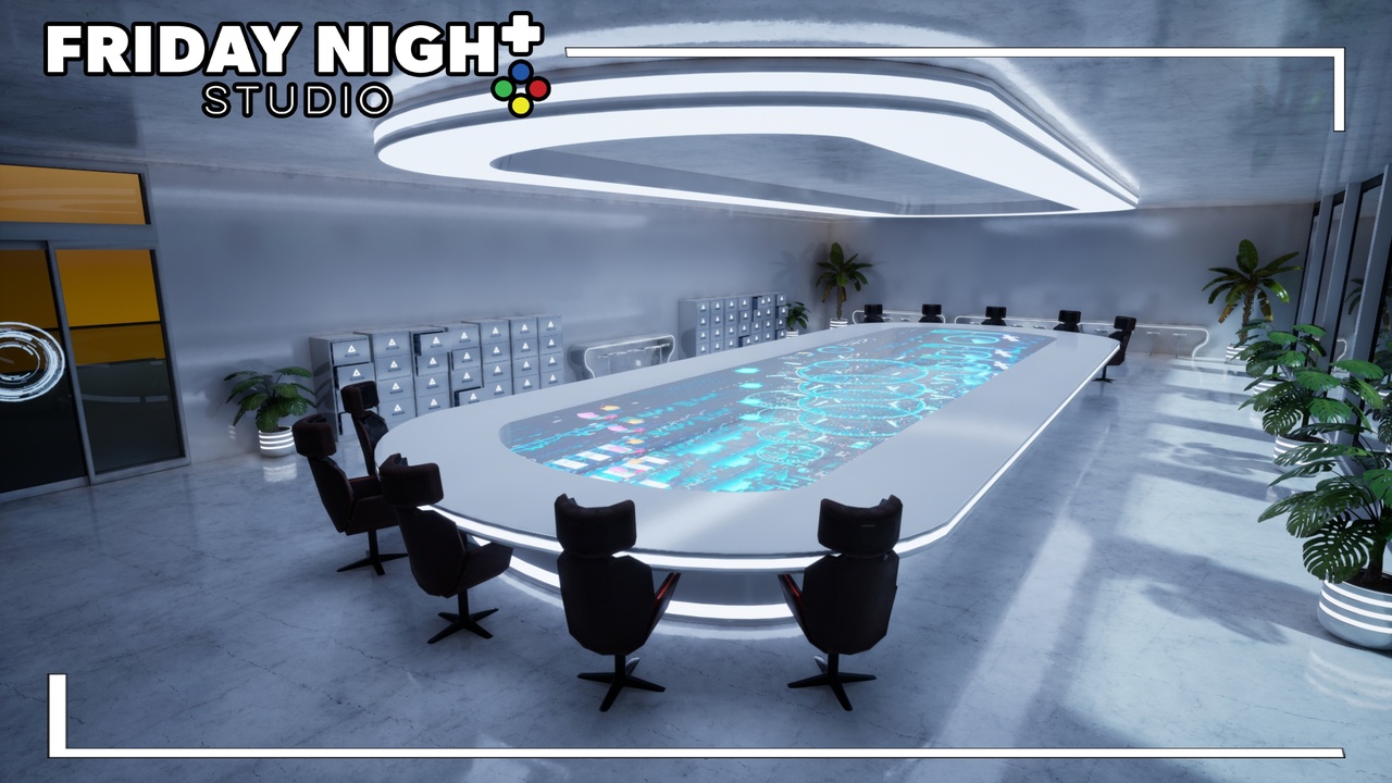 Media 1 for listing Futuristic Conference Room – Sci-Fi interior meeting hub